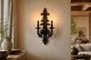 Applique murale baroque noire