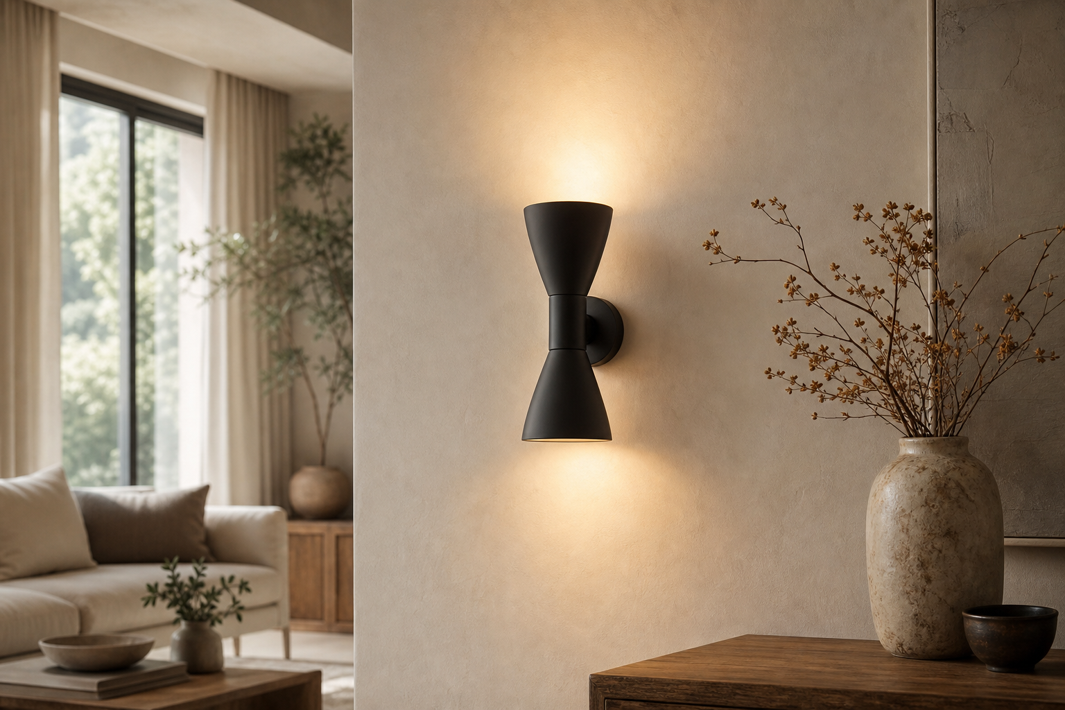 Applique murale design noire