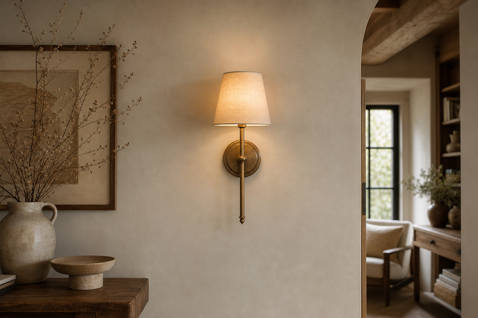 Applique murale laiton vintage