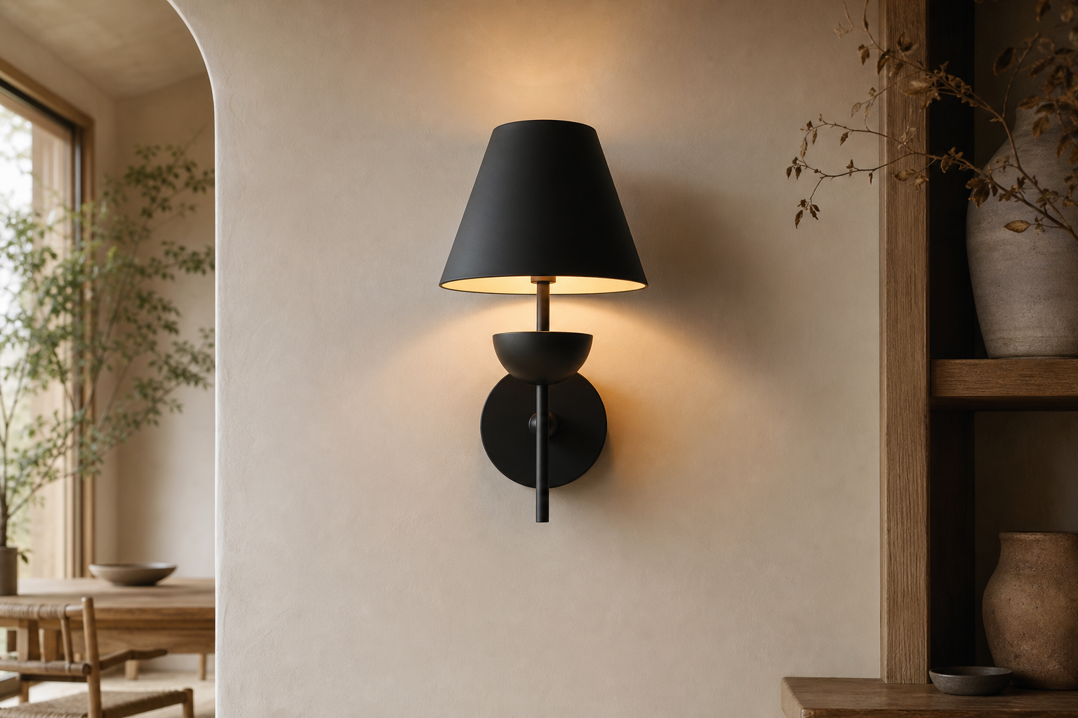 Applique murale noire