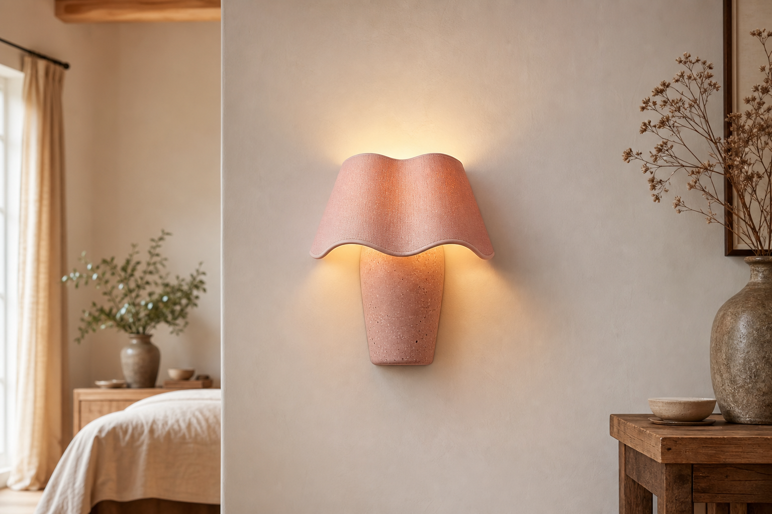 Applique murale rose