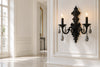 Applique murale baroque noire