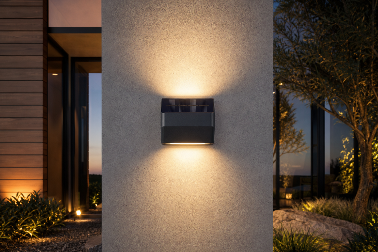 Applique murale solaire
