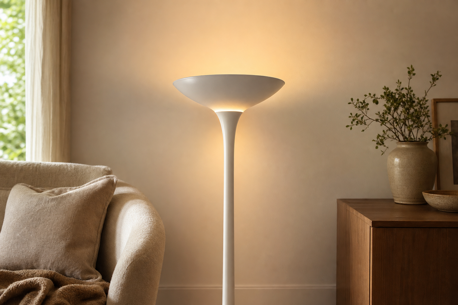 Lampadaire blanc
