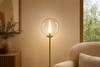 Lampadaire boule verre