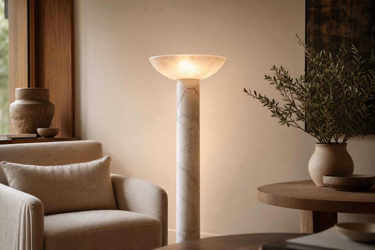 Lampadaire marbre