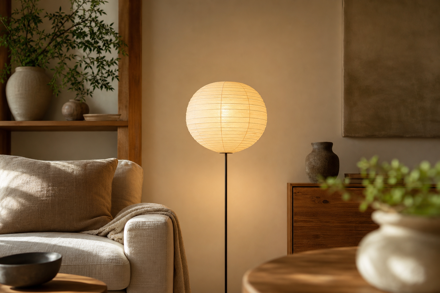 Lampadaire papier