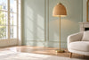 Lampadaire rotin