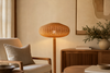 Lampadaire rotin