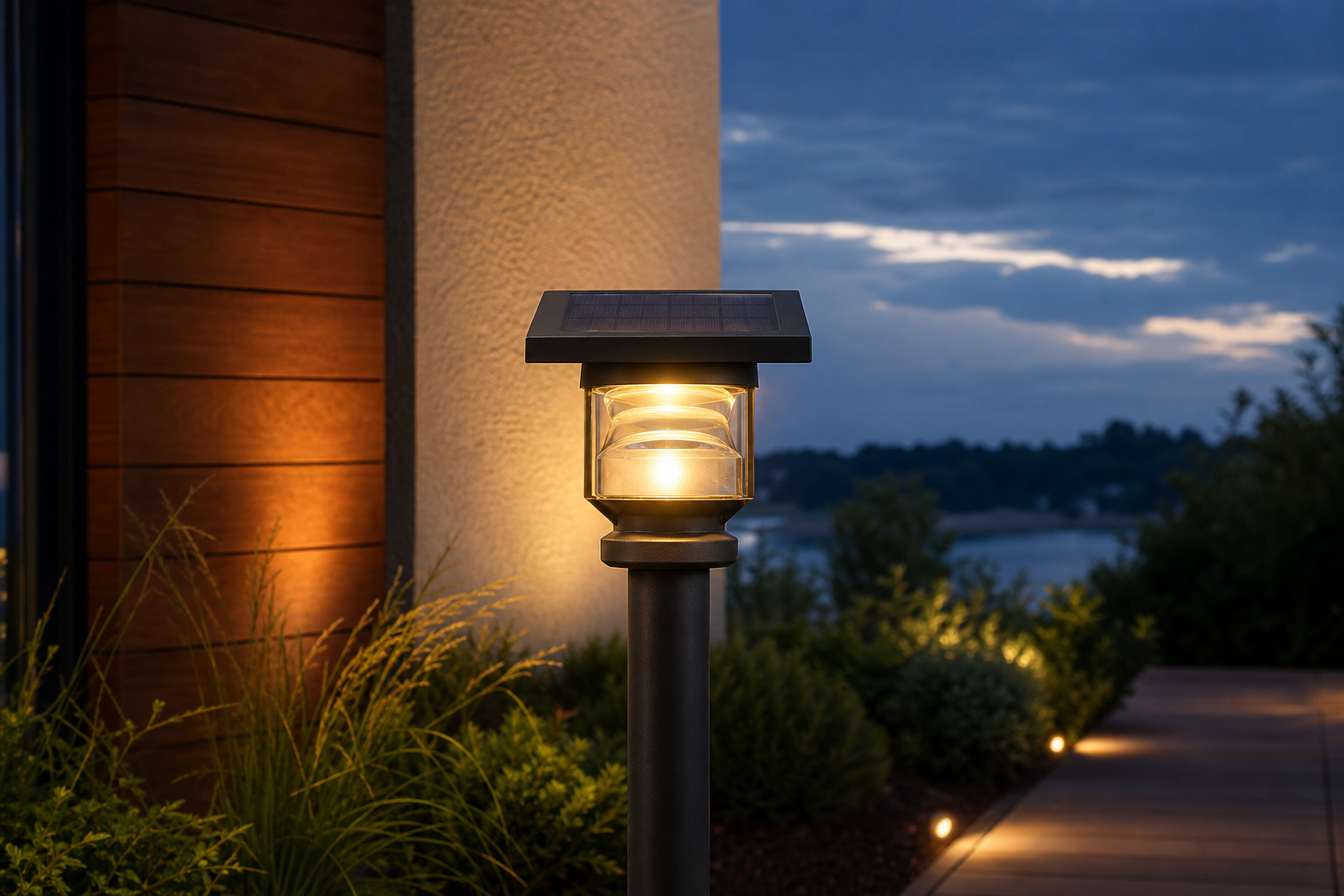 Lampe solaire sur pied