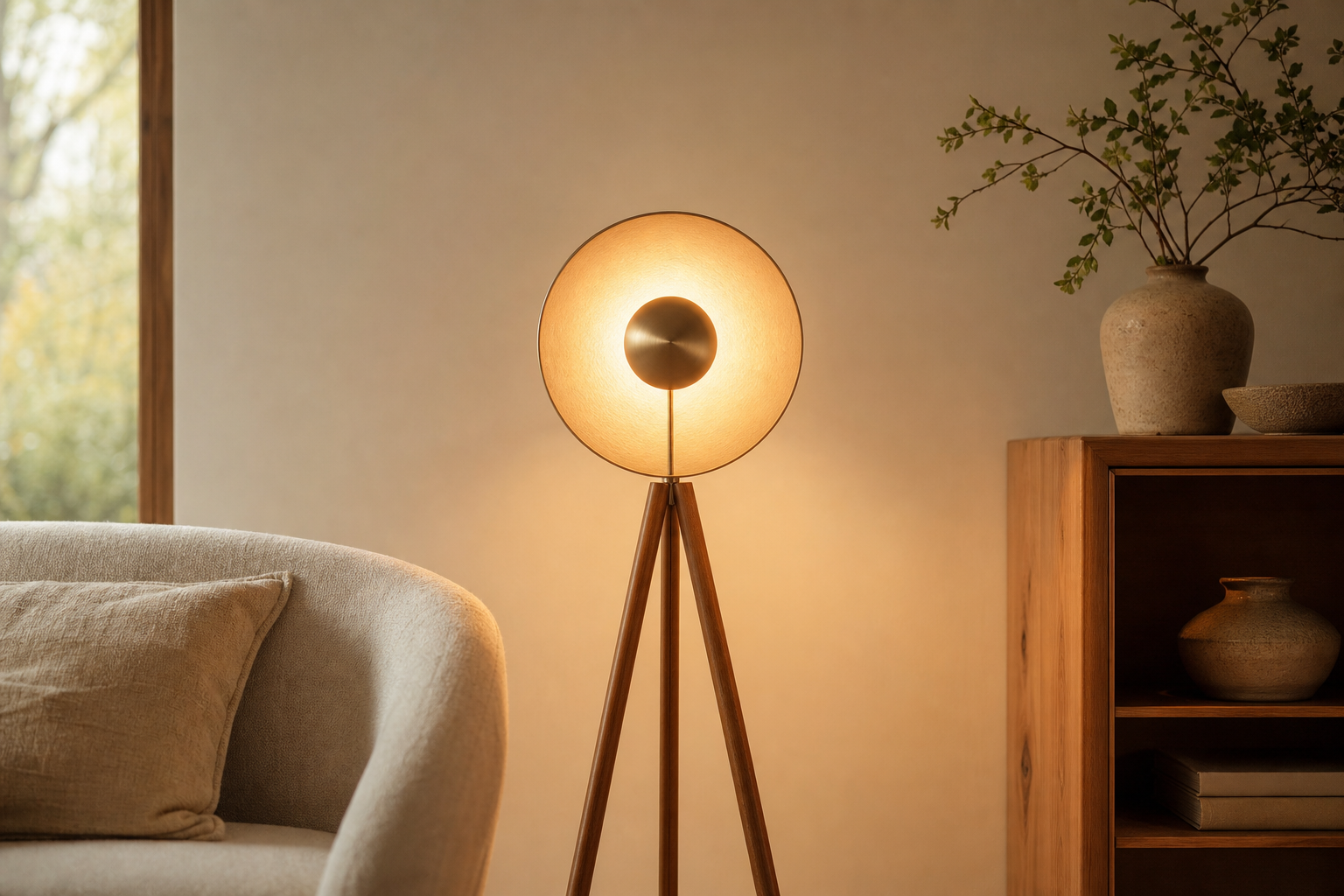 Lampadaire trépied