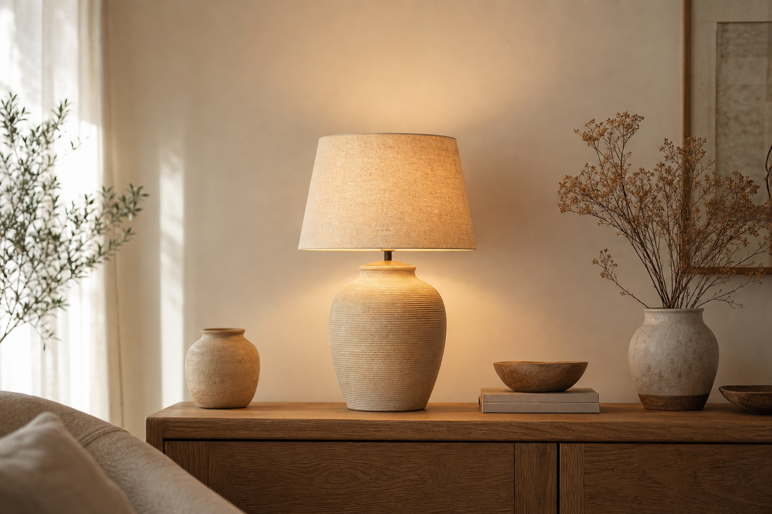 Lampe beige