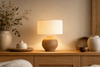 Lampe bois et blanc
