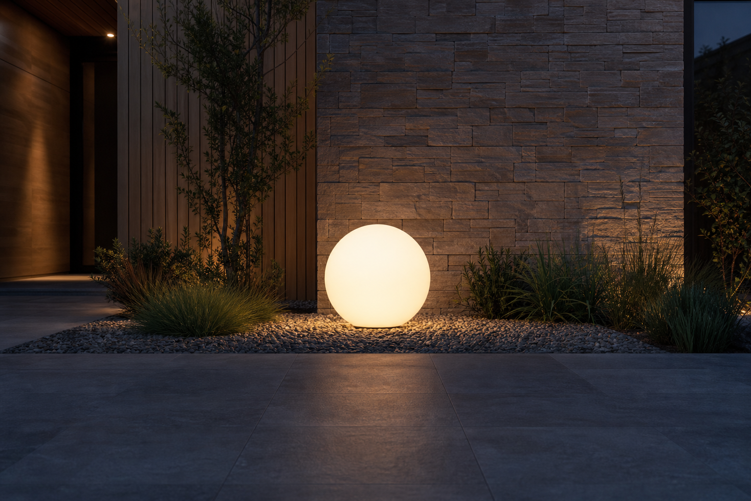 Lampe boule extérieur