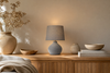 Lampe de chevet grise