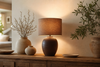 Lampe de chevet marron