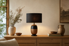 Lampe de chevet noir et bois