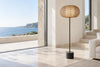 Lampe sur pied rotin