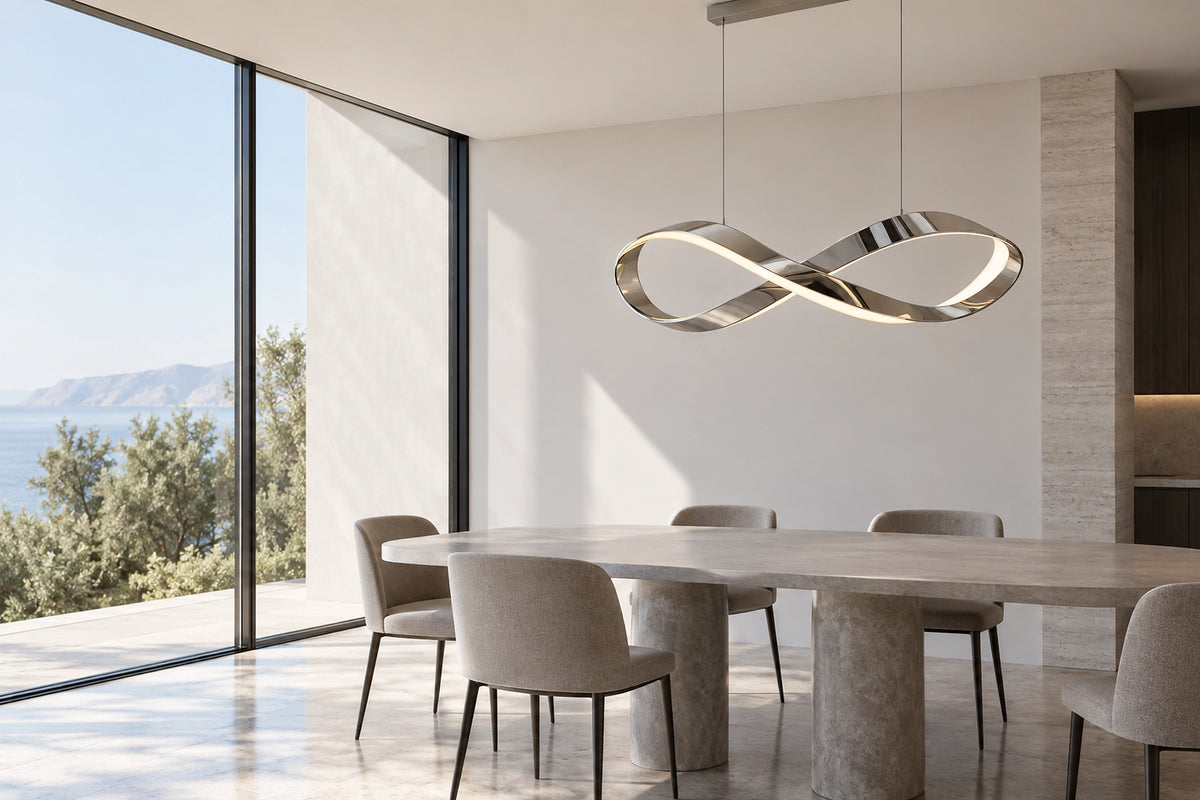 Luminaire design dans un intérieur lumineux, sous une lumière naturelle