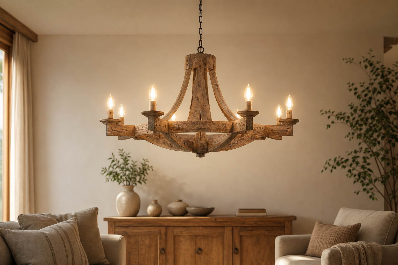 Lustre rustique