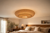 Plafonnier chambre rotin