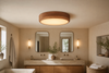 Plafonnier salle de bain bois