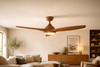 Plafonnier ventilateur bois