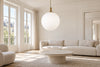 Suspension boule blanche