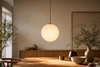 Suspension boule blanche