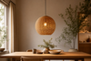 Suspension boule rotin