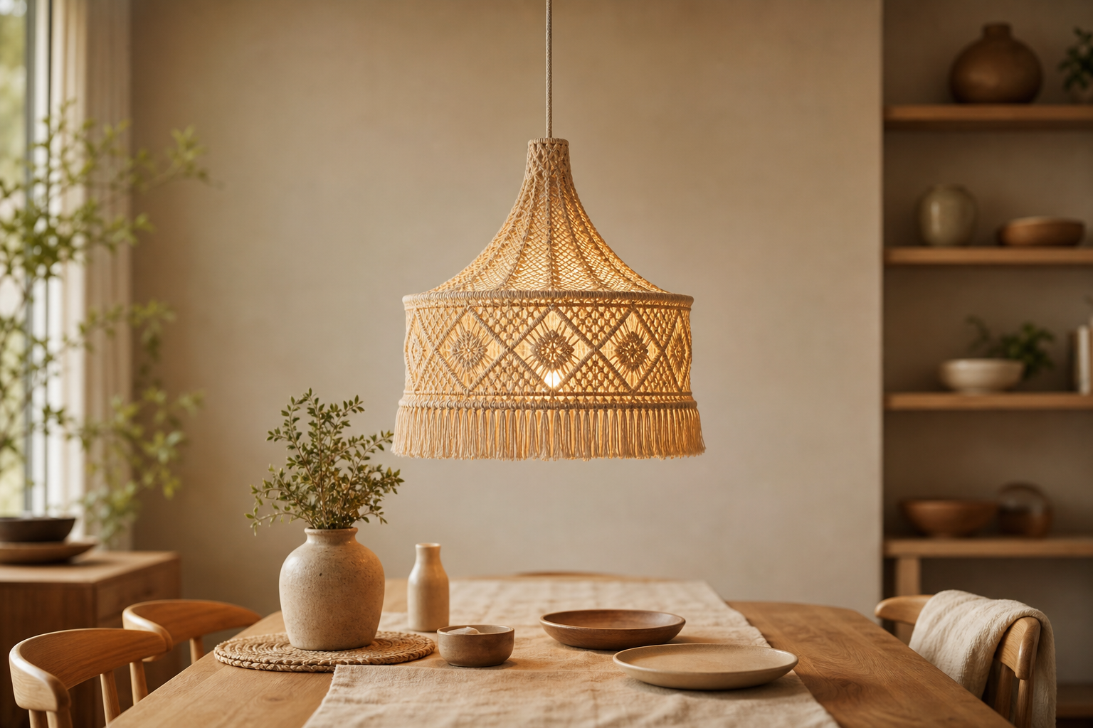 Suspension macramé
