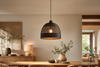 Suspension rotin noir