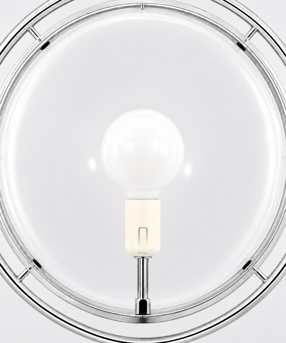 Lampadaire sol-plafond à boule opaline