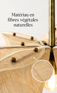 Suspension à pétales de tissu plissé