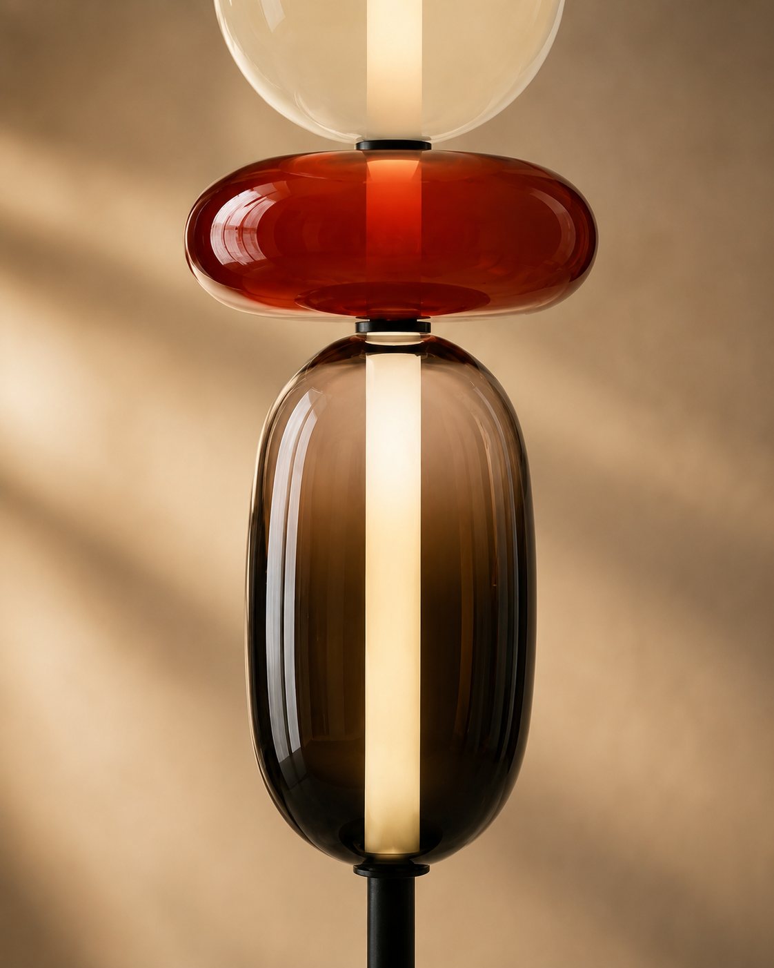Lampe à poser à quatre boules de verre