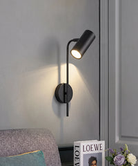 Applique liseuse orientable en finition noir mat