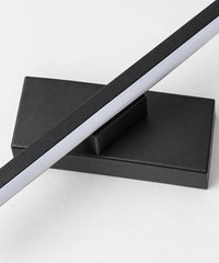 Détail du pivot court et du diffuseur de l’applique murale LED orientable noire