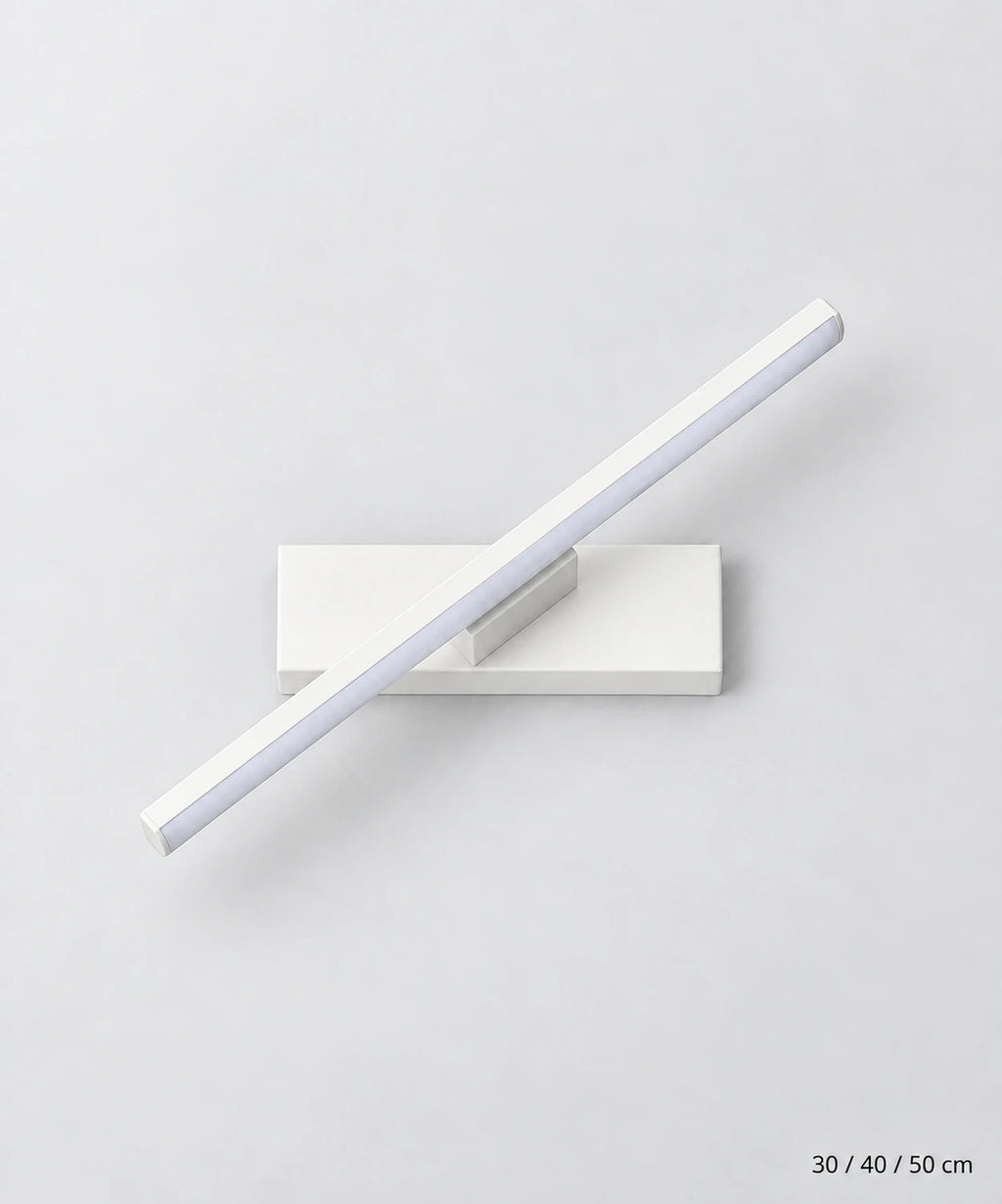 Applique murale LED orientable blanche, avec les longueurs de 30, 40 et 50 cm