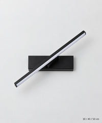 Applique murale LED orientable noire, avec les longueurs de 30, 40 et 50 cm