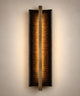 Applique murale verticale design de 57 cm, ailes nervurées bronze et barre centrale brossée