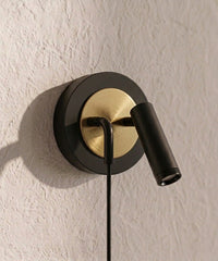 Applique de chevet avec liseuse et tube suspendu
