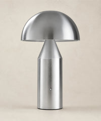Lampe champignon sans fil, argenté