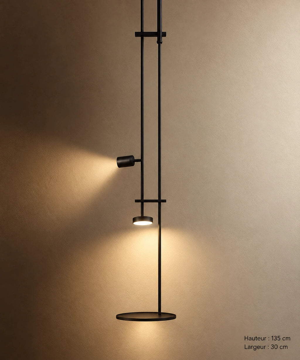 Suspension avec tablette, hauteur 135 cm et largeur 30 cm