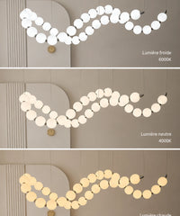 Suspension luminaire boules en blanc froid 6000 K, neutre 4000 K et chaud 3000 K